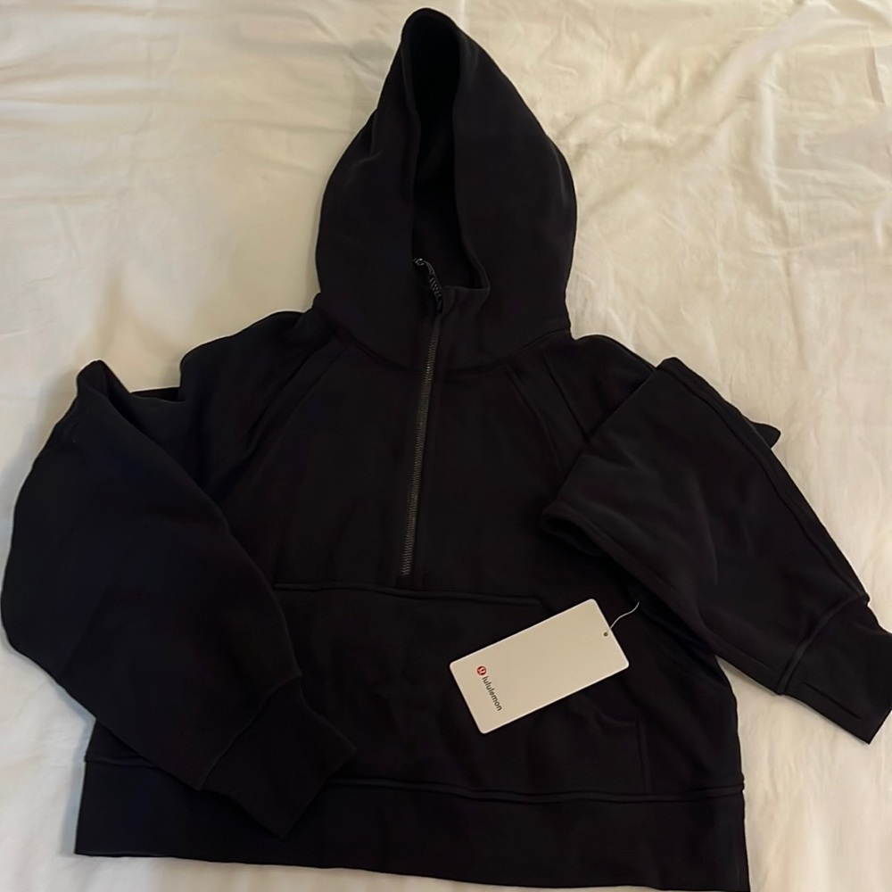 Lululemon black Scuba with hood.